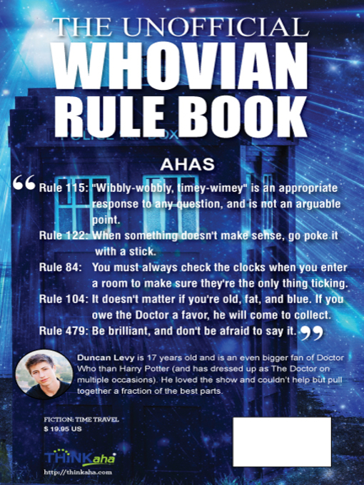 Title details for The Unofficial Whovian Rule Book by Duncan Levy - Available